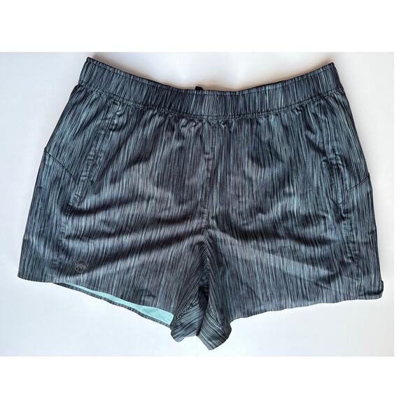 Janji Black Teal Transit Tech Running Shorts Women’s Size Medium Athletic - Picture 2 of 8